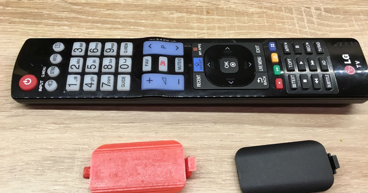 LG Smart TV Battery Cover Replacement Rev.2 by Mac Download free STL