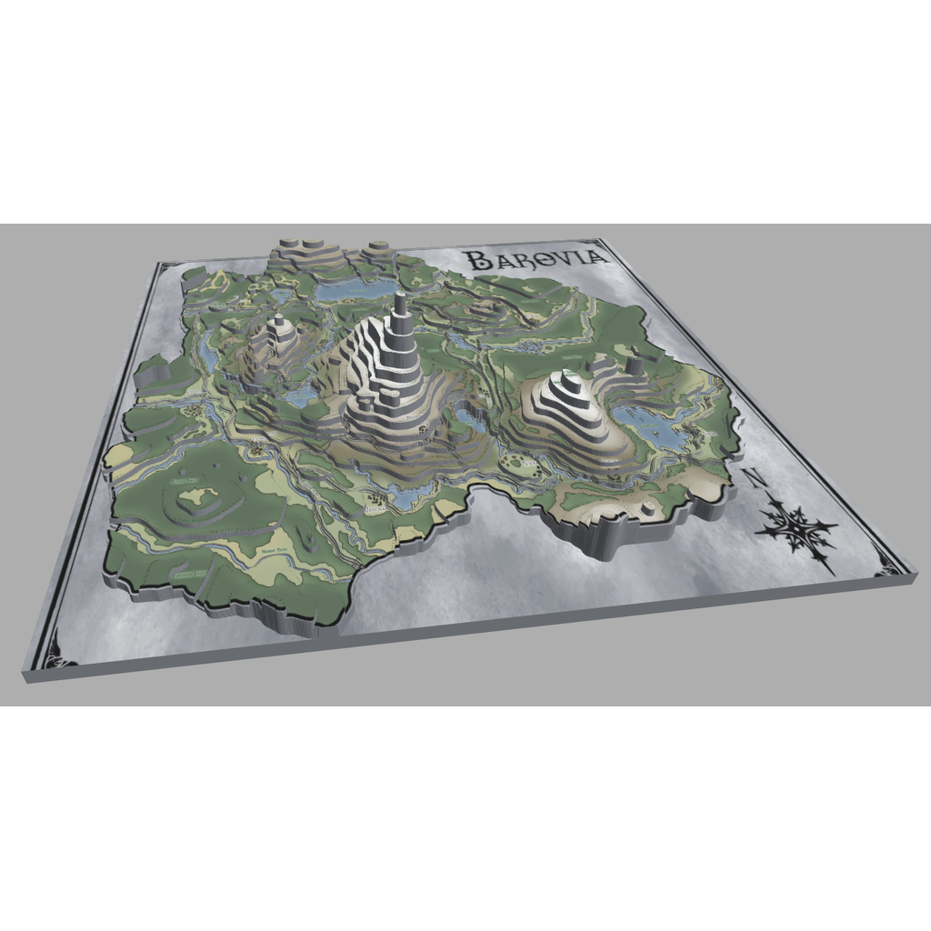 Topographical Map Of Barovia - Berkle