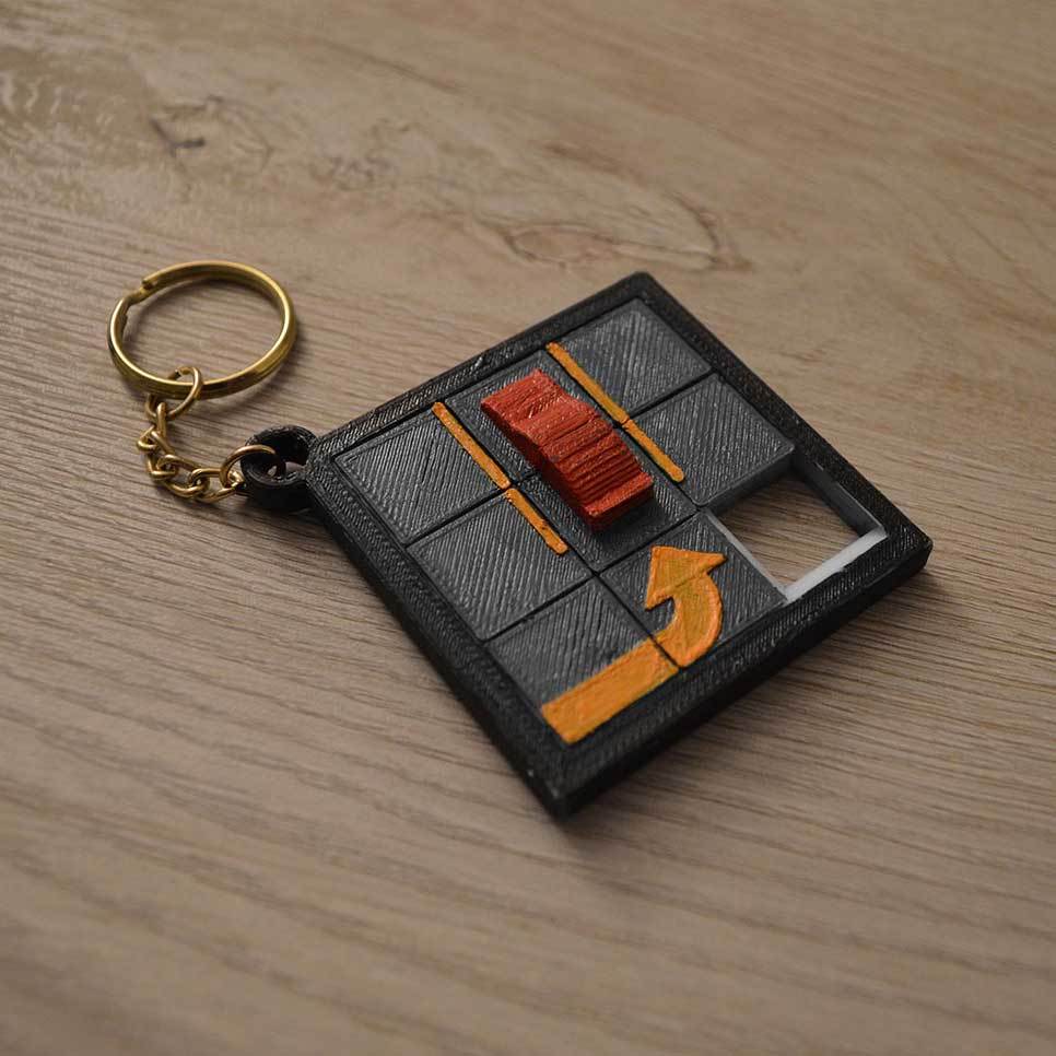 Parking lot slide puzzle keychain - Bring awareness to responsible parking