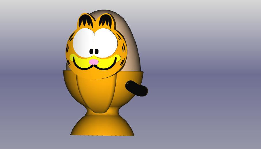 Miniatura 2 do modelo 3D Katze Eierbecher