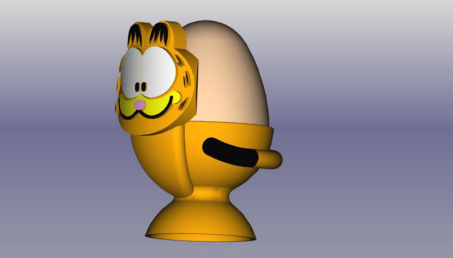 Miniatura 5 do modelo 3D Katze Eierbecher