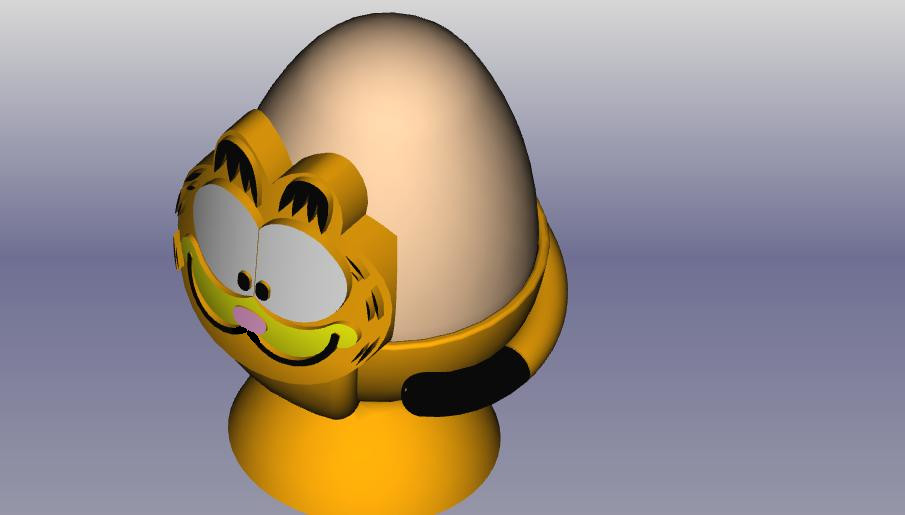 Miniatura 4 do modelo 3D Katze Eierbecher