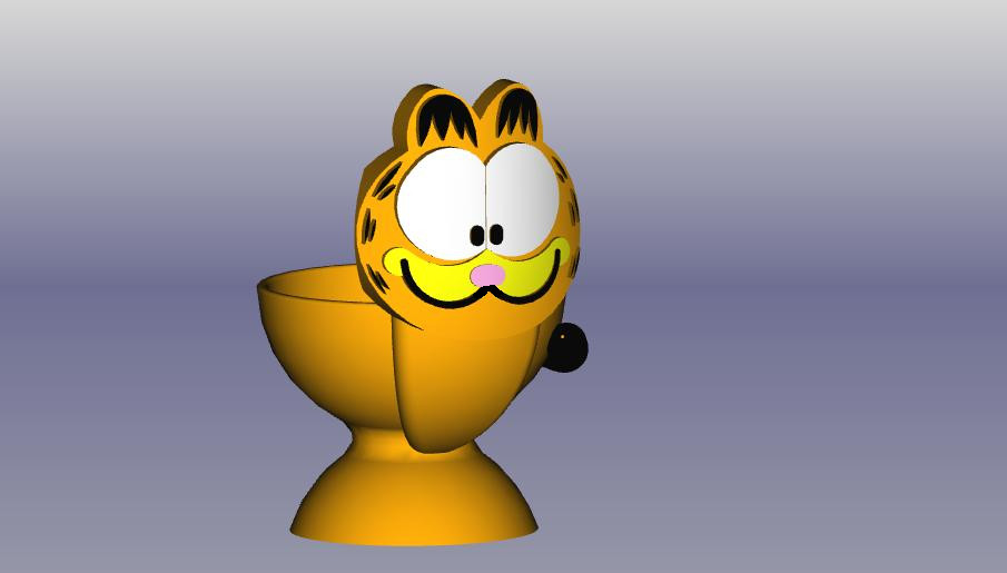Miniatura 6 do modelo 3D Katze Eierbecher