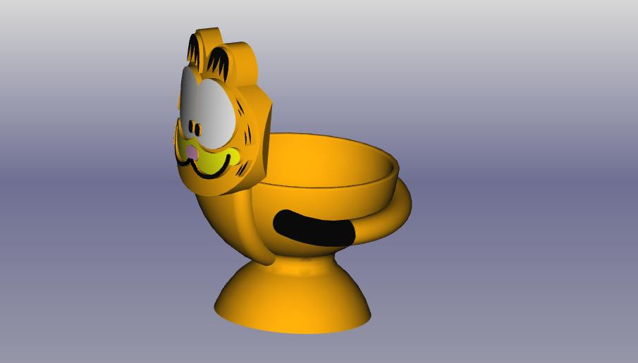 Miniatura 3 do modelo 3D Katze Eierbecher