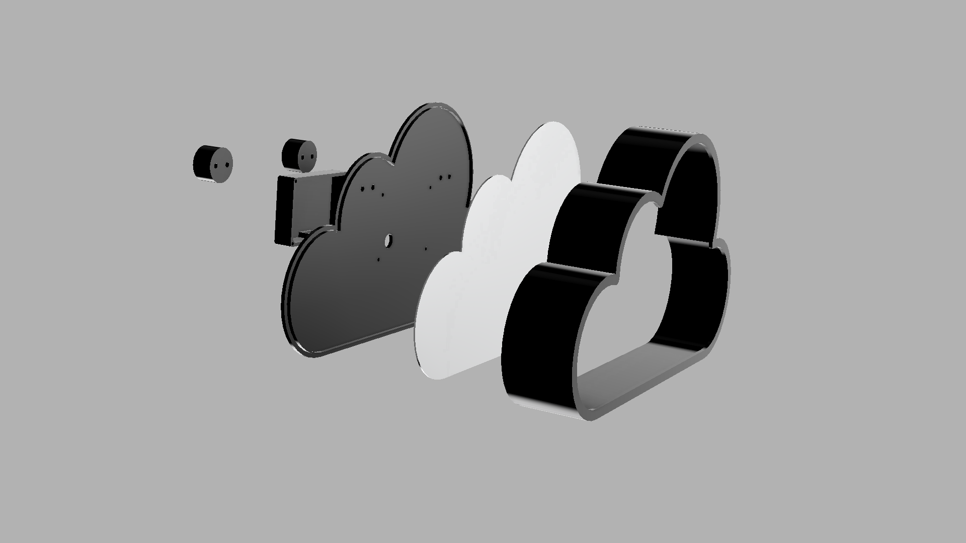 WALL/DESK CLOUD LED BEDSIDE LAMP by SzymonRychter Download free STL