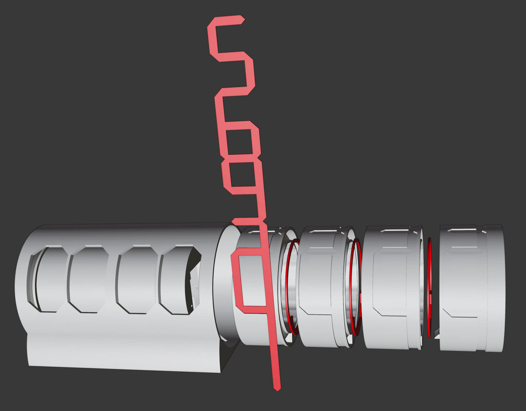 Miniatura 2 do modelo 3D Overlapping Segments Rotary Digital Clock