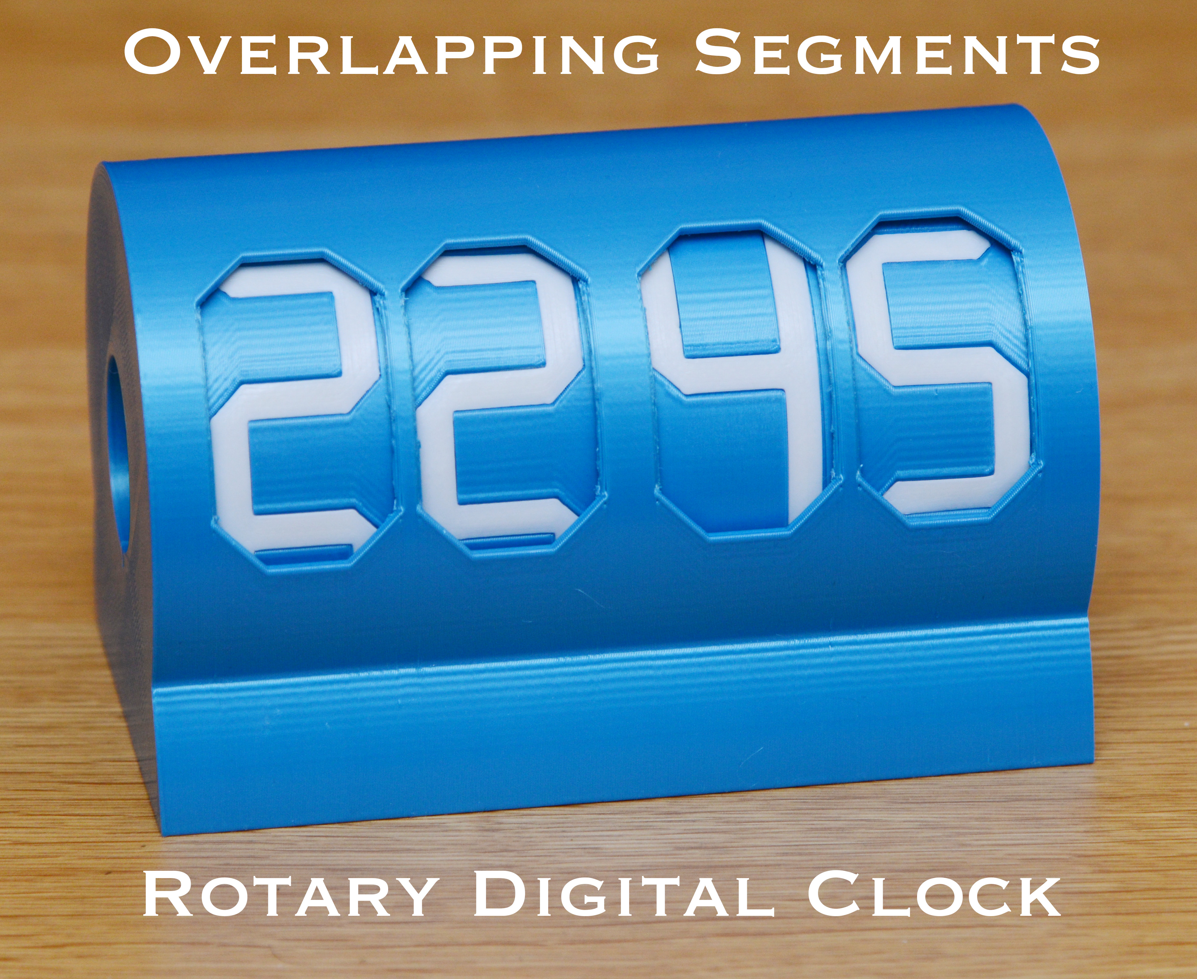 Overlapping Segments Rotary Digital Clock