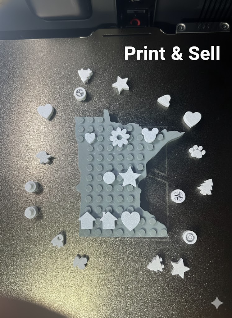 Location Pegs Shapes for Block/Brick State Magnets