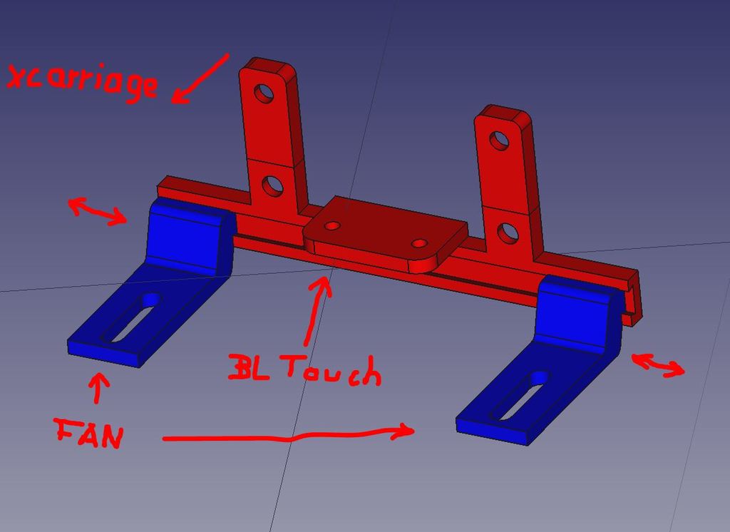 Sparkcube Filament Fan Holder Rail 
