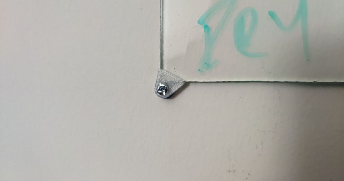 Corner brackets for Plexiglass Dryerase board by bigrjsuto Download