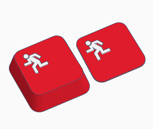 Miniatura 2 do modelo 3D Low Profile Escape Keycap