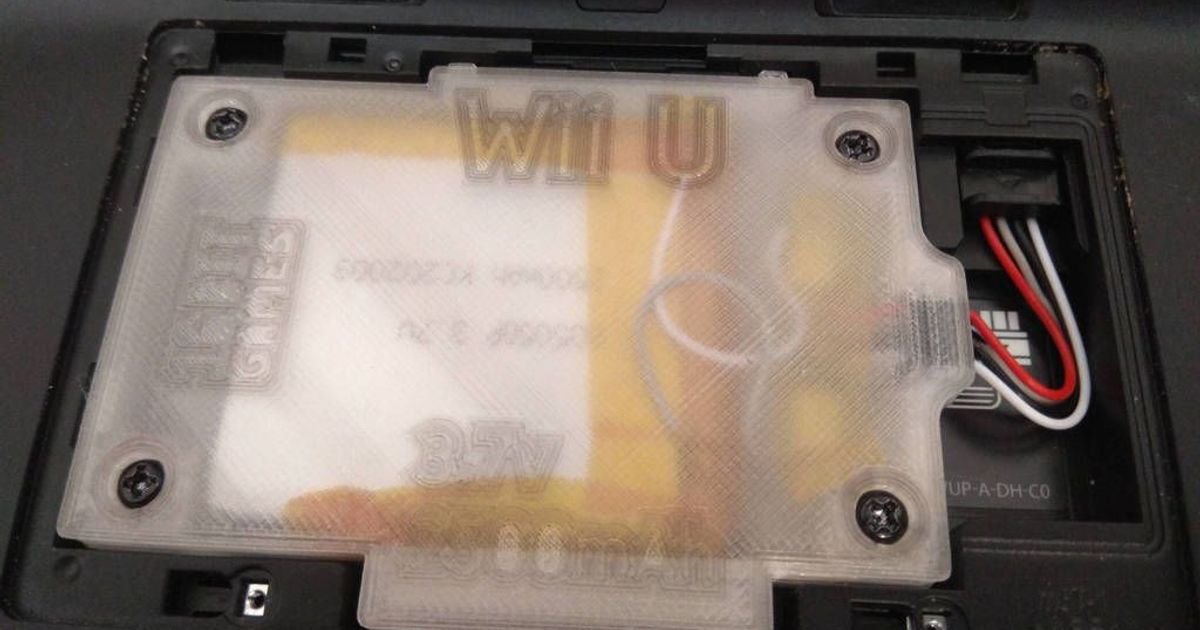 Wii U GamePad Large Battery Shell by 16 Bit Virtual Studios Download