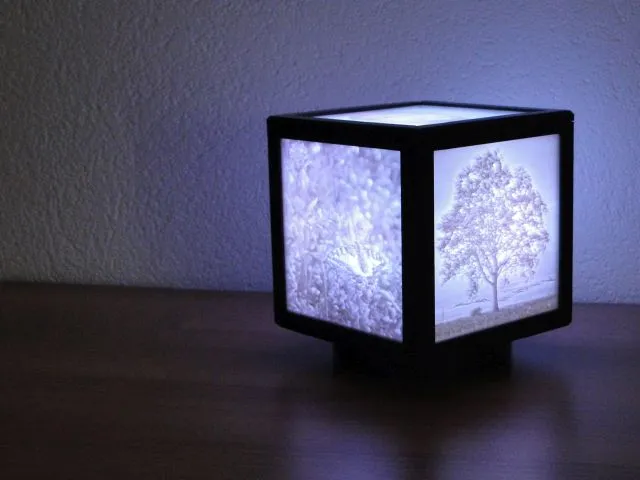 Wlan controlled lithophane cube