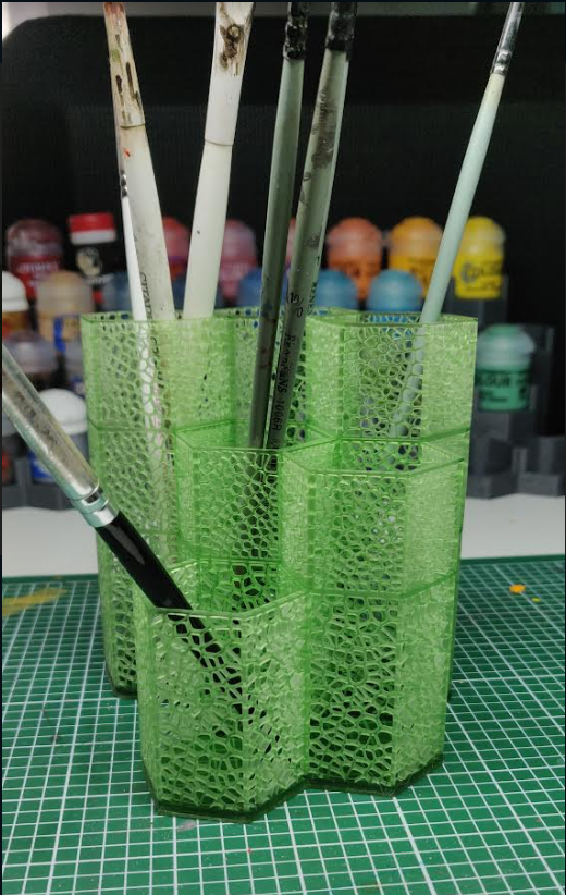 Brush, Pen or Pencil Stand - Modular Voronoi