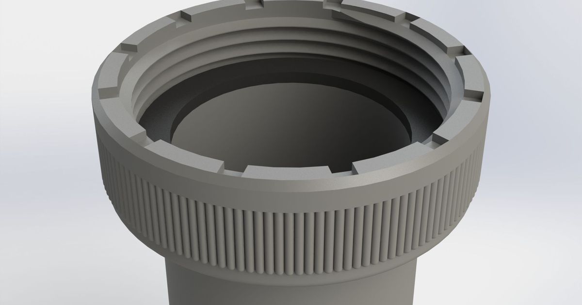 Sink Drain Nut by SolidWorks Maker Download free STL model