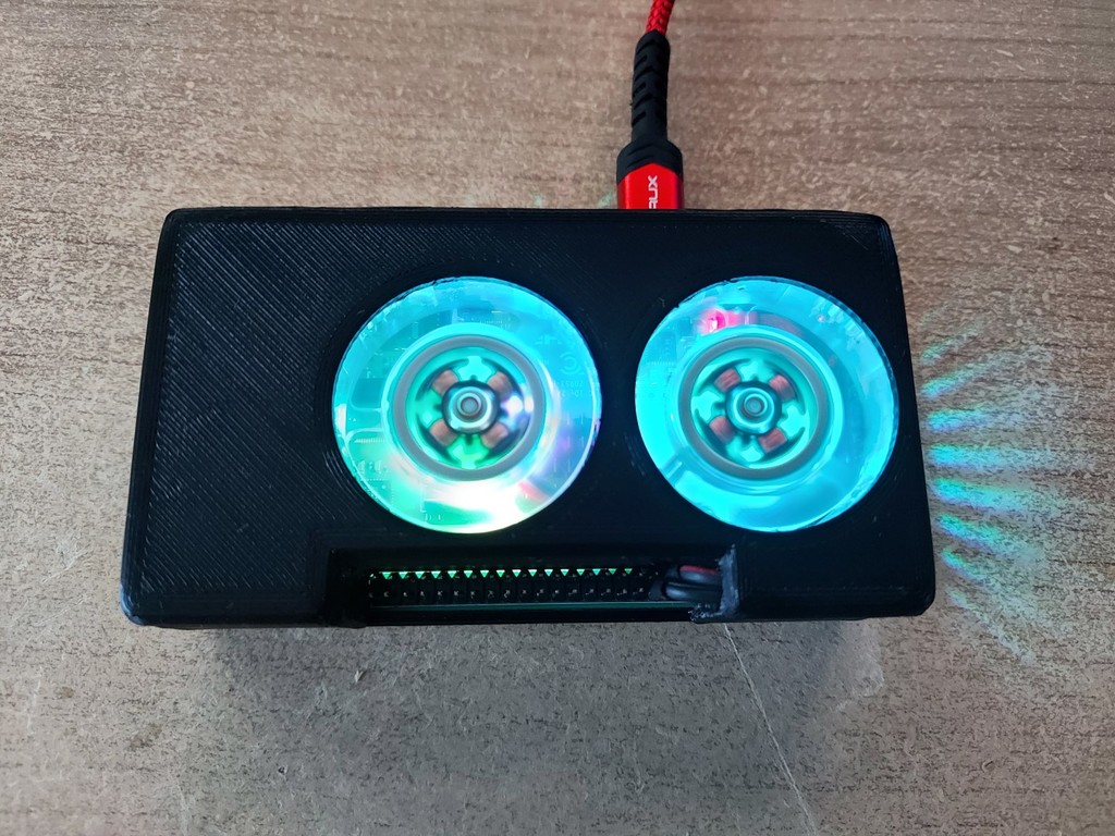 Raspberry Pi 4b Dual 40mm Fan Case