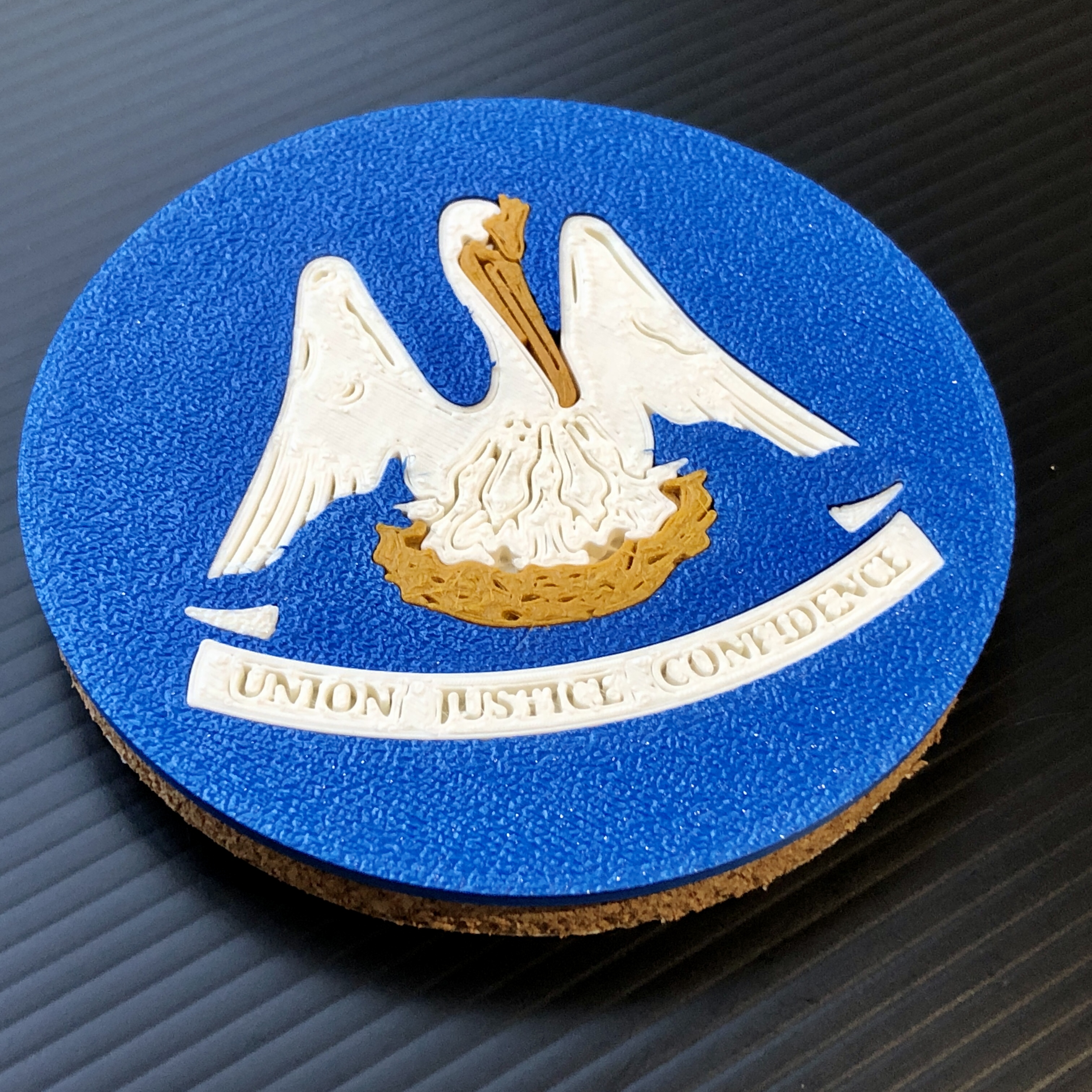 Louisiana, USA - Flag Beer Coaster