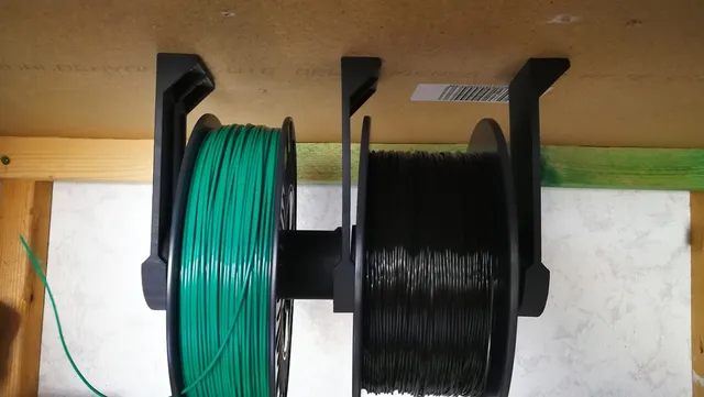 Upside down filament holder