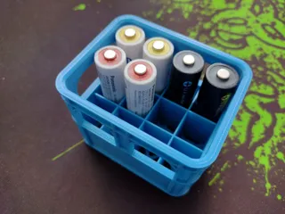Customizable & stackable beer crate for all types of batteries by CAD-Guy, Download  free STL model