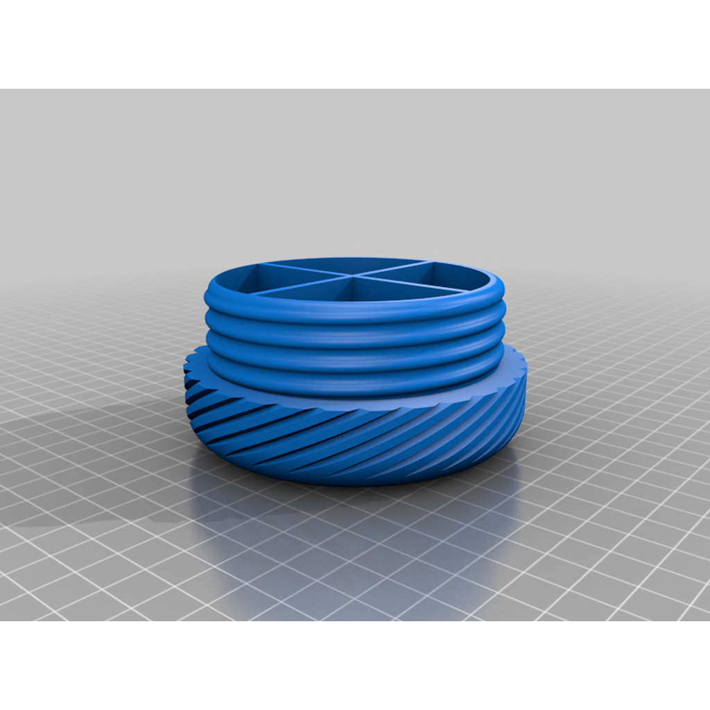 Miniatura 2 do modelo 3D Two Part Threaded Storage Case (Remix)