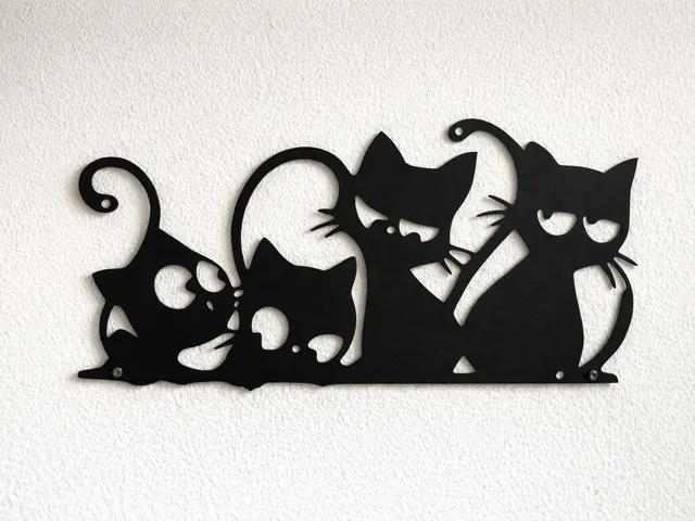 Four Cats Wall Decoration