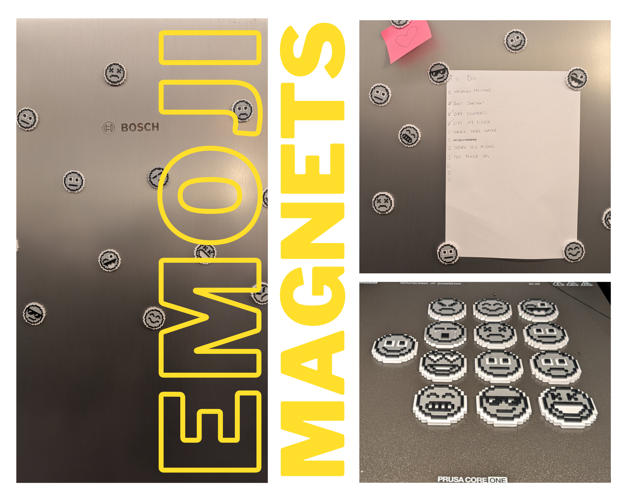 Multifilament retro-style cute emoticon magnets NO MMU-AMS