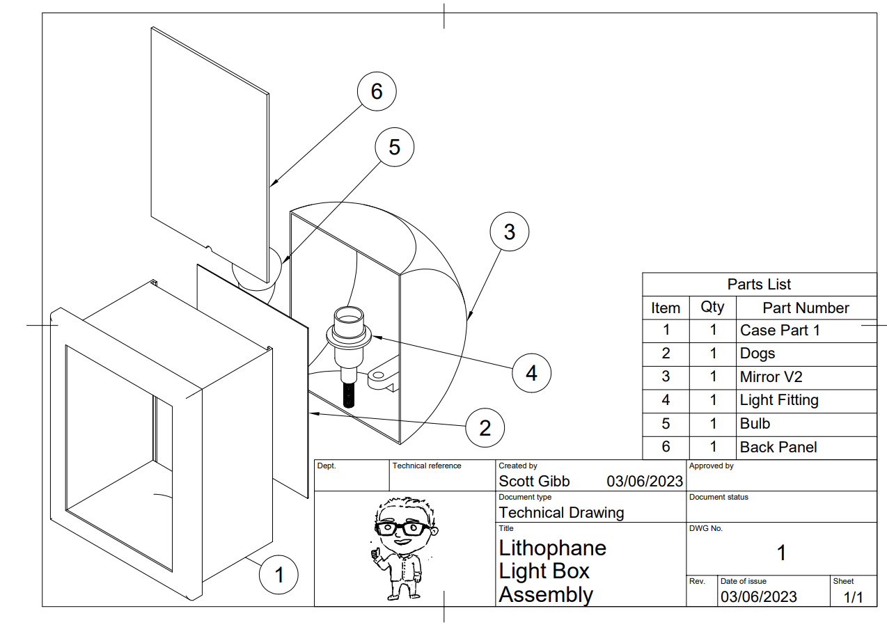 Miniatura 6 do modelo 3D Lithophane Light Box