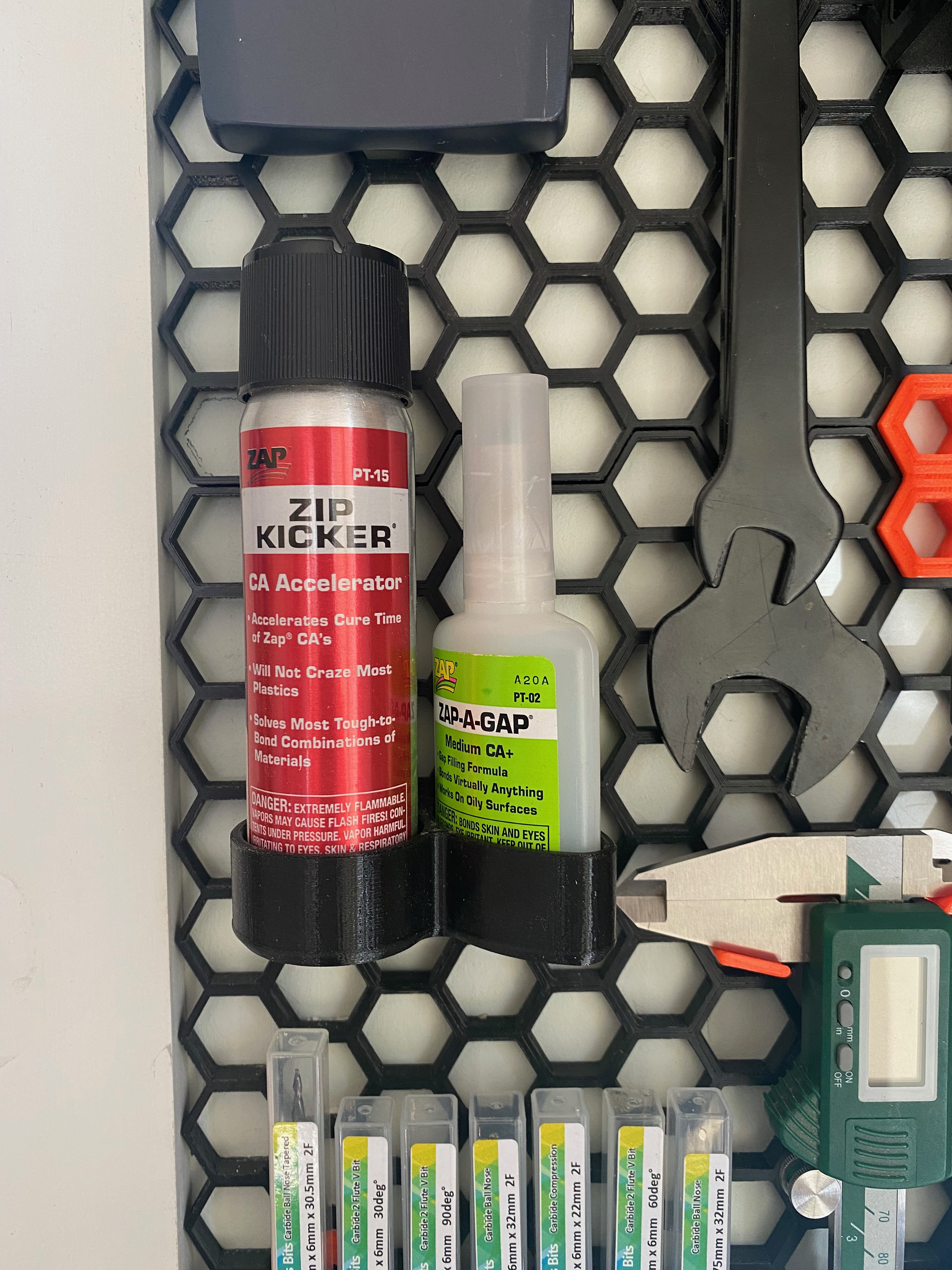 Honeycomb Storage Wall - CA Glue & Accelerator Holder