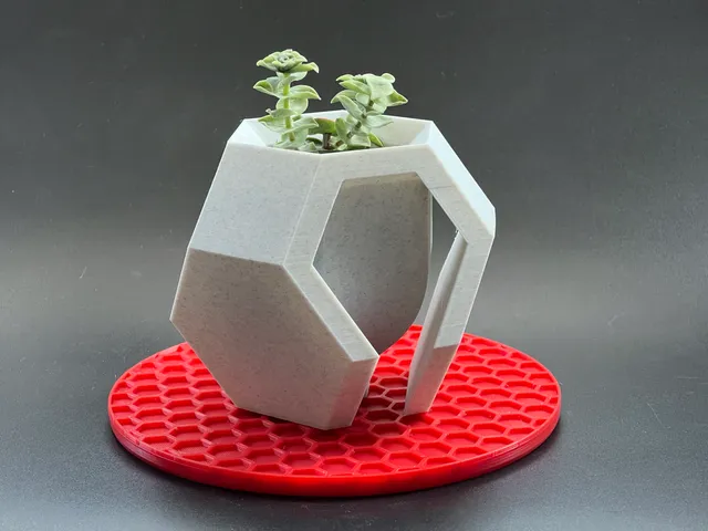 Truncated octahedron plant pot