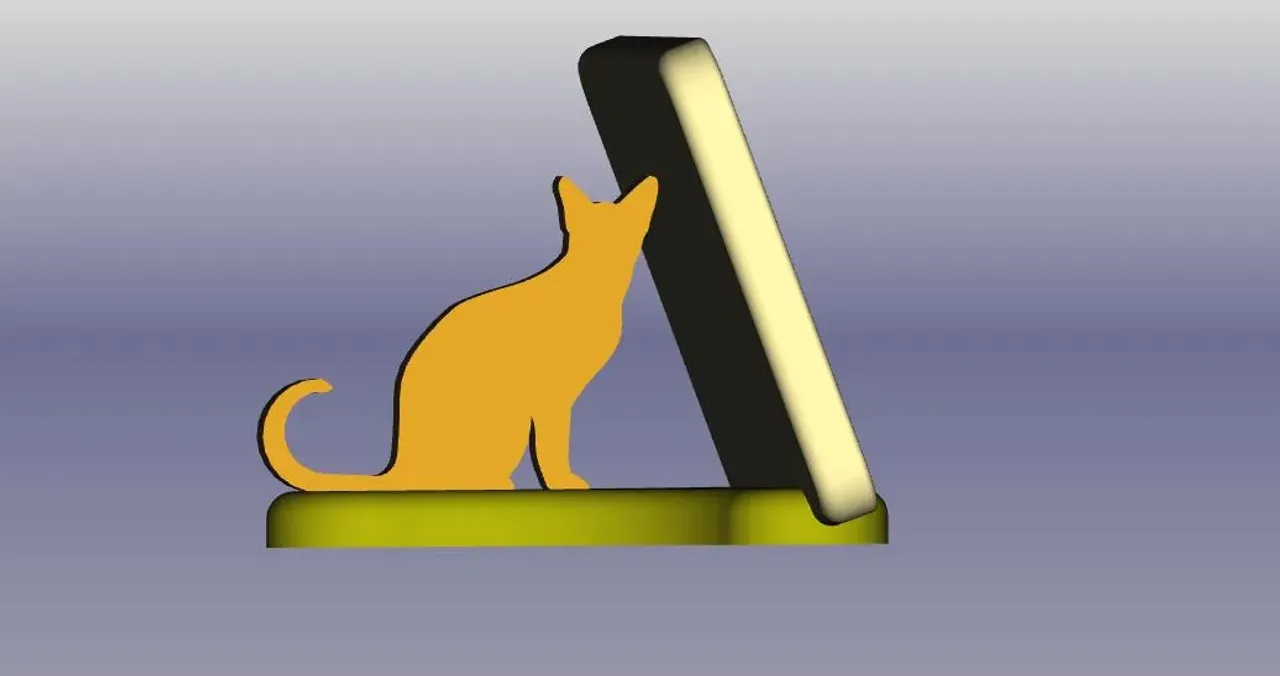 Handyhalter Katze N by jofeinmechaniker, Download free STL model