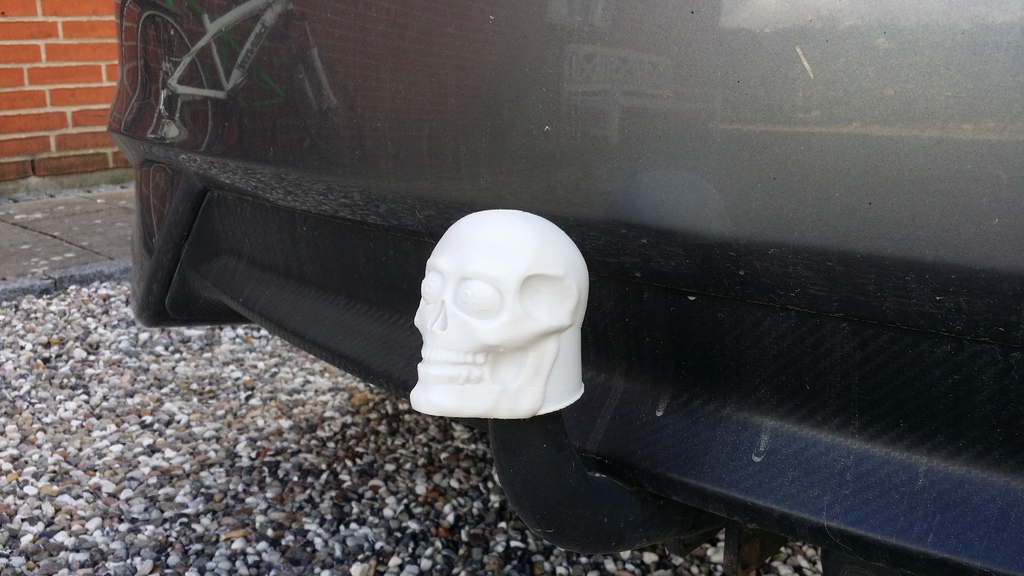 Skull 50mm tow hitch ball cover by Backmann3D Download free STL model