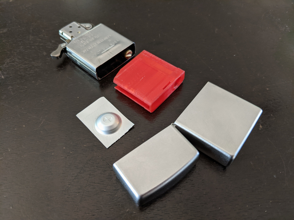 Zippo storage compartment