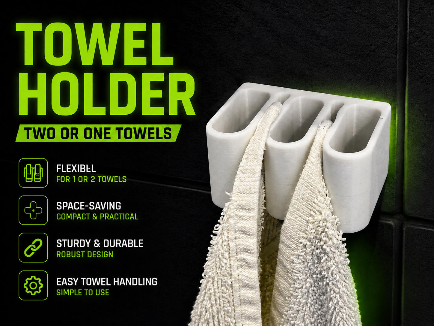 Towel Holder two or one towels - Handtuchhalter