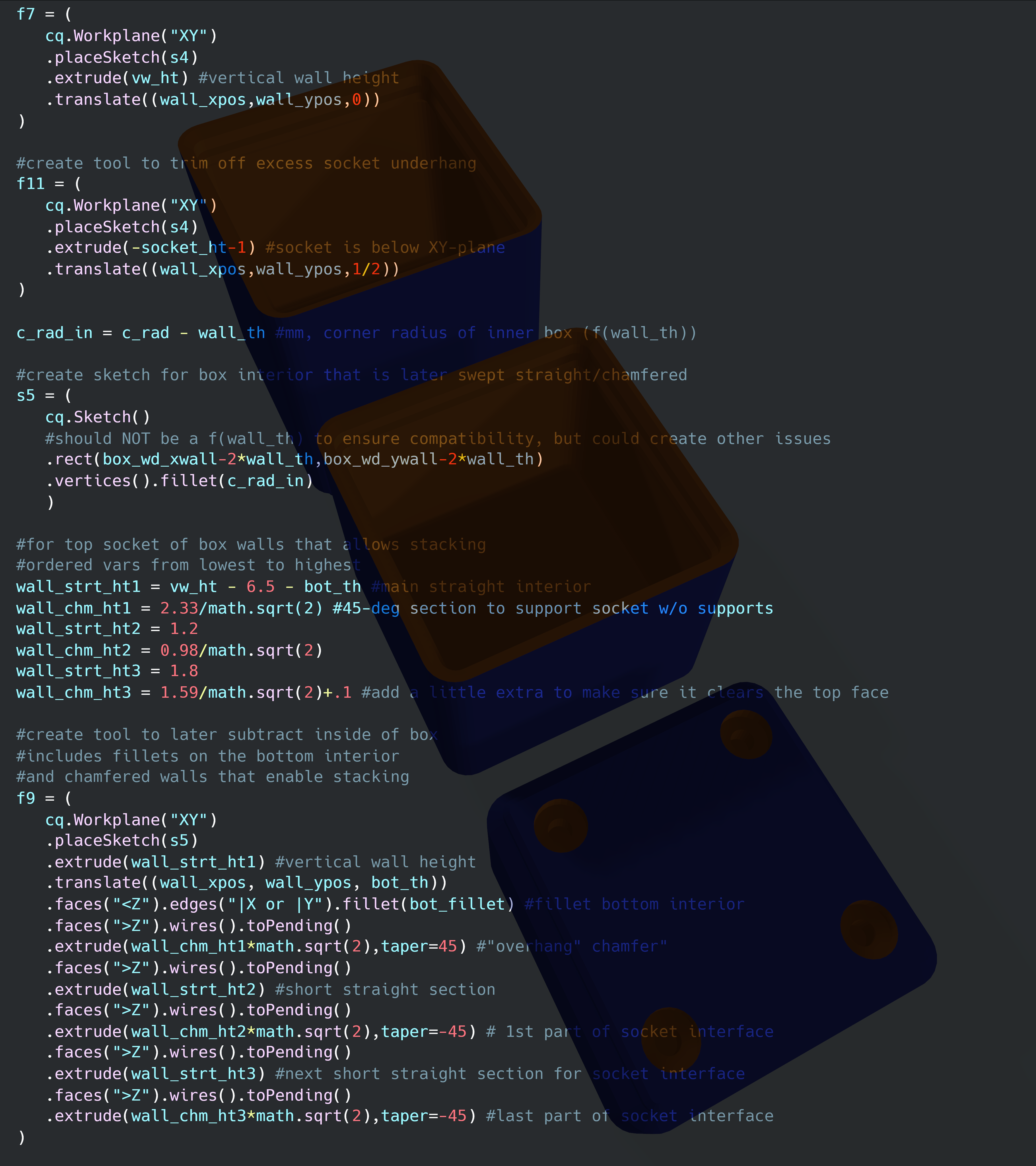 Basic Undivided Gridfinity Boxes (CadQuery Customizable) — thumbnail 2