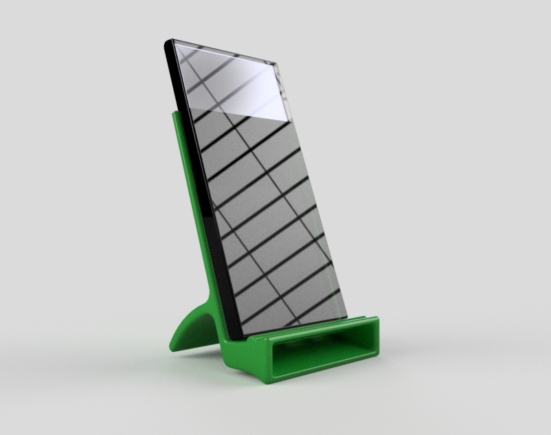 Phone stand with volume booster