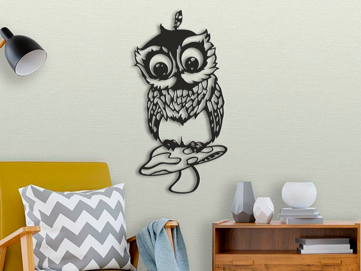 Owl & Mushroom