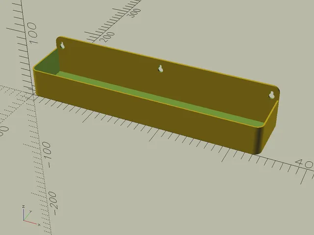 Screw mounted tray/shelf for spice jars and small items - customisable and parametric
