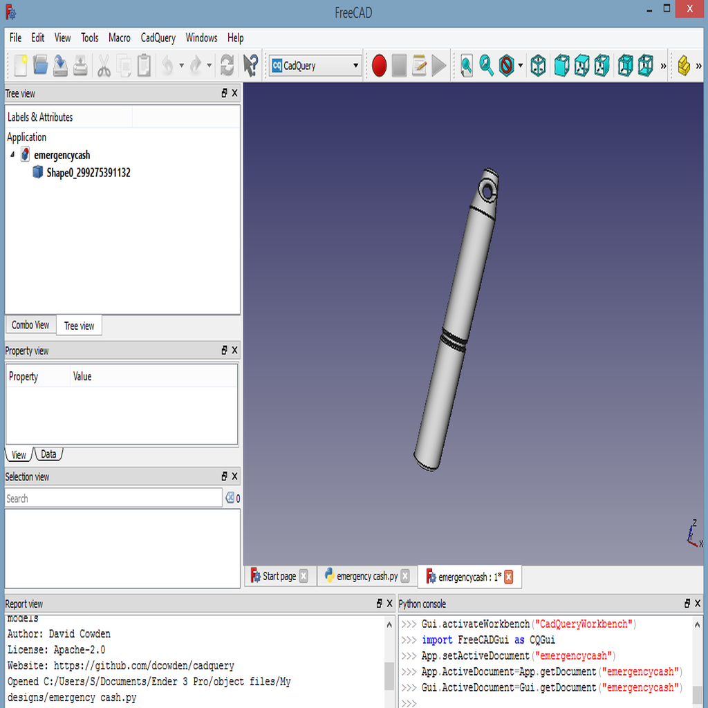 Emergency Cash Capsule (parametric)
