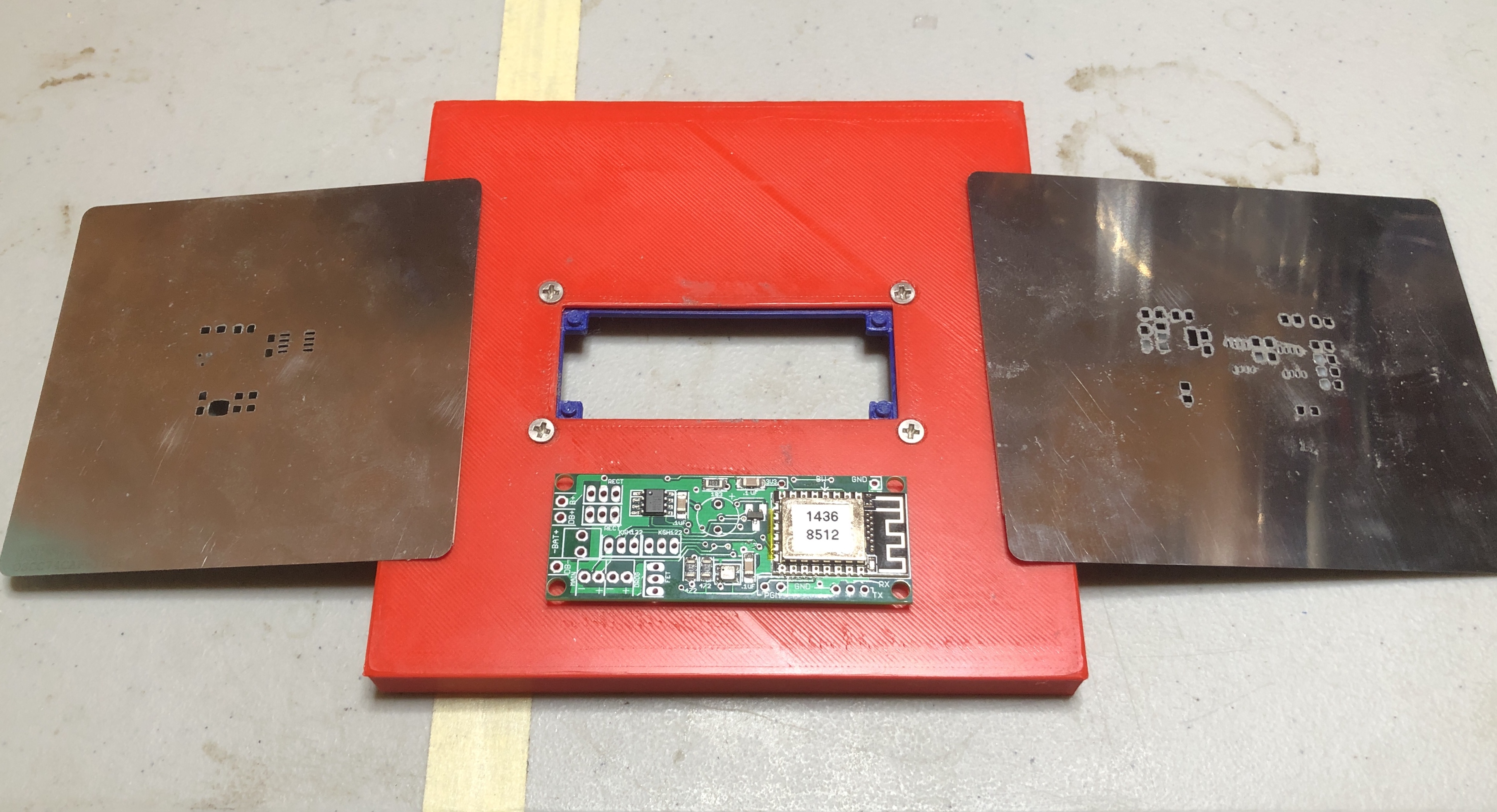 Eggtimer Quantum rocket altimeter paste solder fixture and assembly