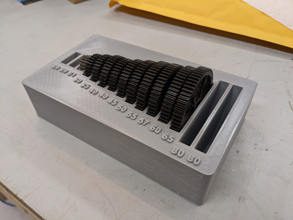 Mini lathe change gear organizer