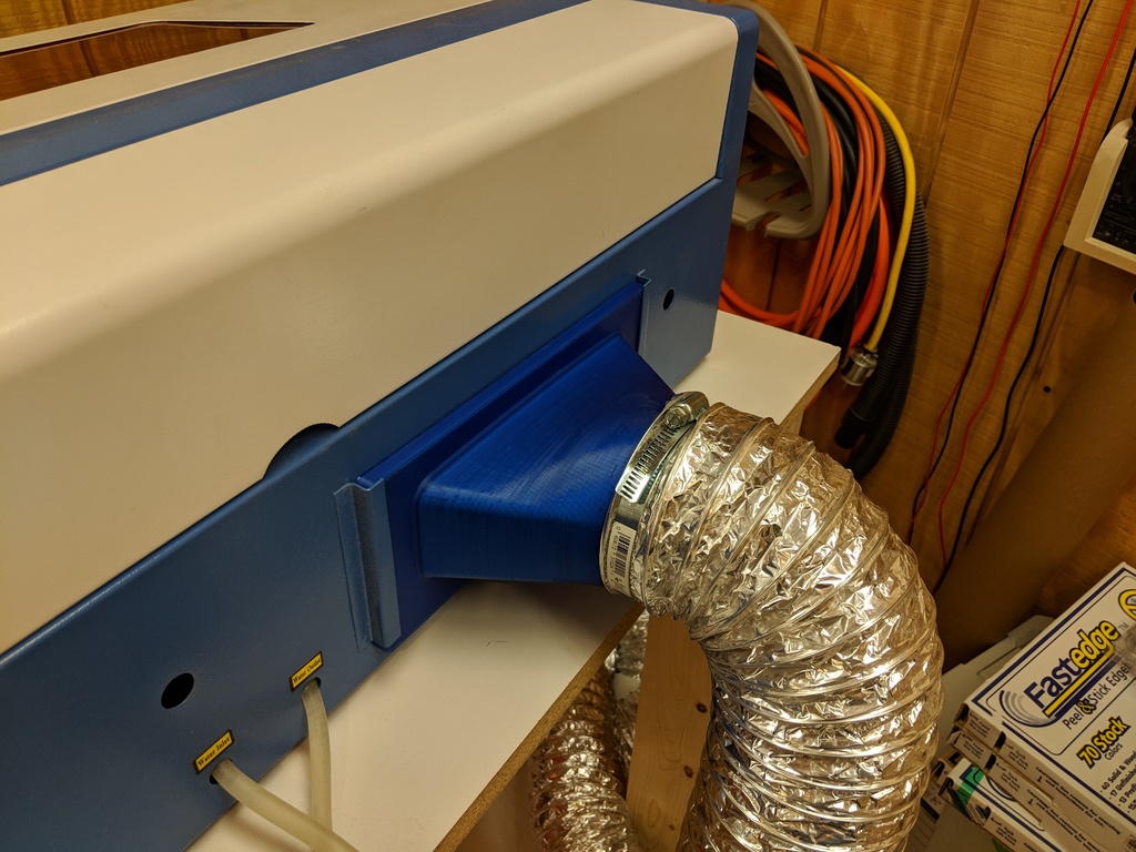 K40 laser engraver vent to 4" adapter