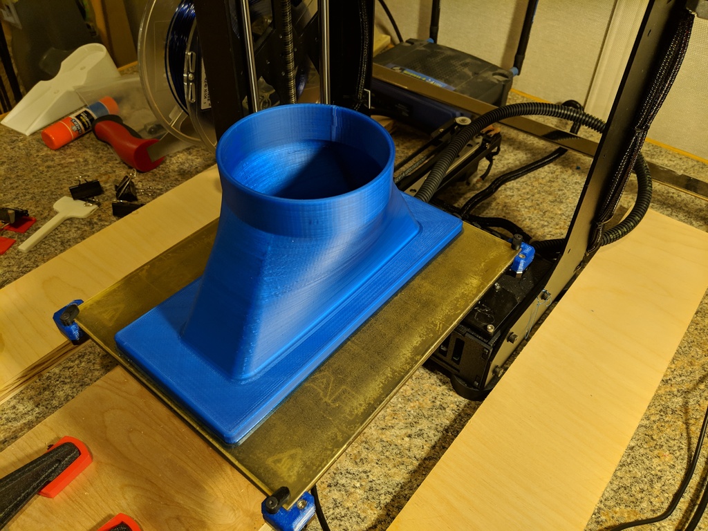 K40 laser engraver vent to 4" adapter by sprior Download free STL