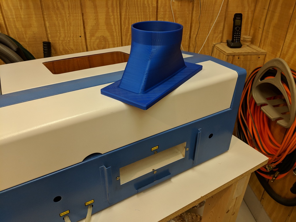 K40 laser engraver vent to 4" adapter by sprior Download free STL