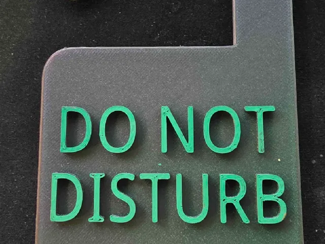Do Not Disturb Door Hanger