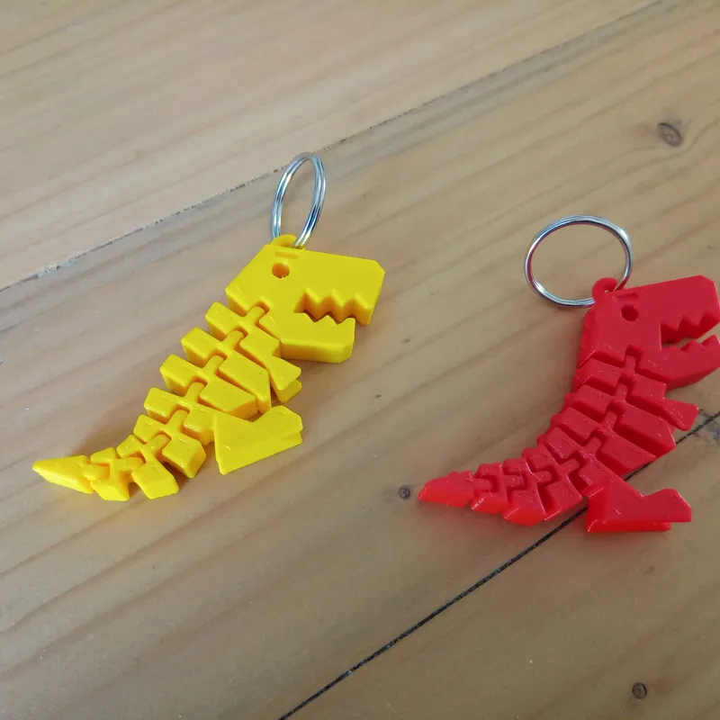 Free STL file Chrome Dino Keychain 🦖・3D print design to download・Cults