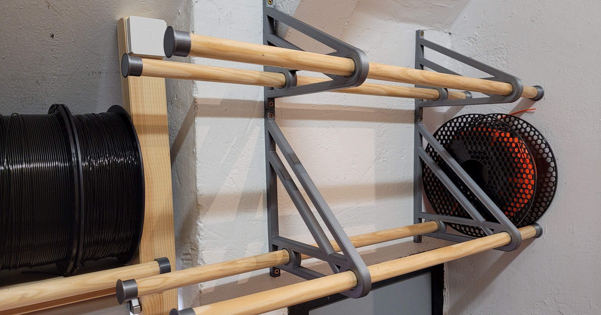 Filament Spool Shelf system Remixed by shremi - MakerWorld