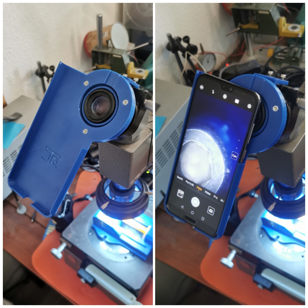 Huawei P20 pro Phone-Camera Mount for analog microscopes