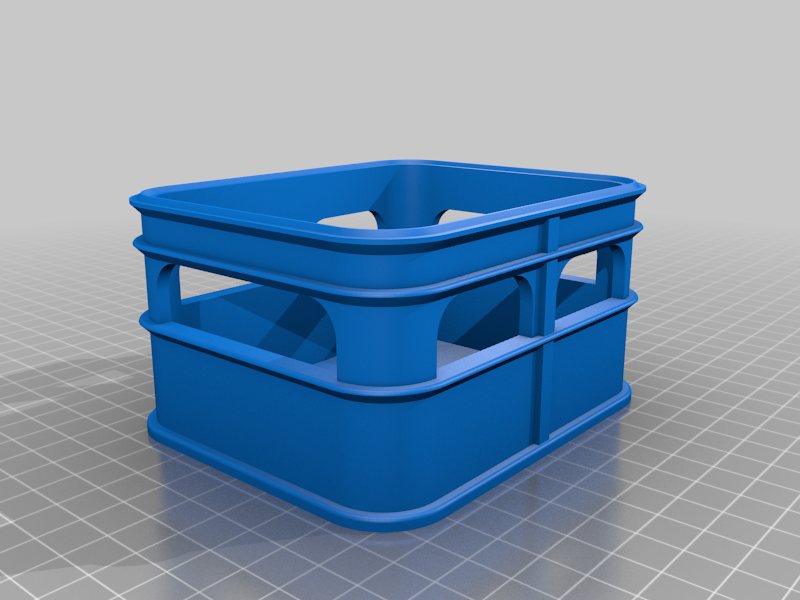 Miniatura 3 do modelo 3D Beer Crate Stackable Storage Solid Base