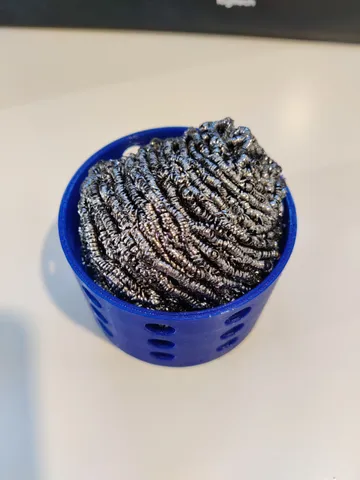 Steel wool scrubber container