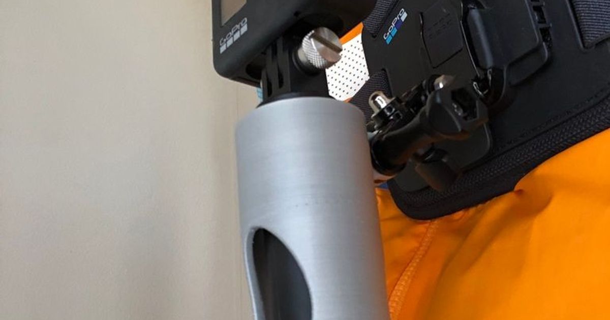 GoPro Shorty Tripod Chest Mount by ashpool Download free STL model